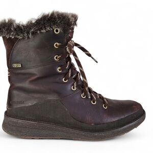 MERRELL brown leather Tremblant Ezra winter boots 8
